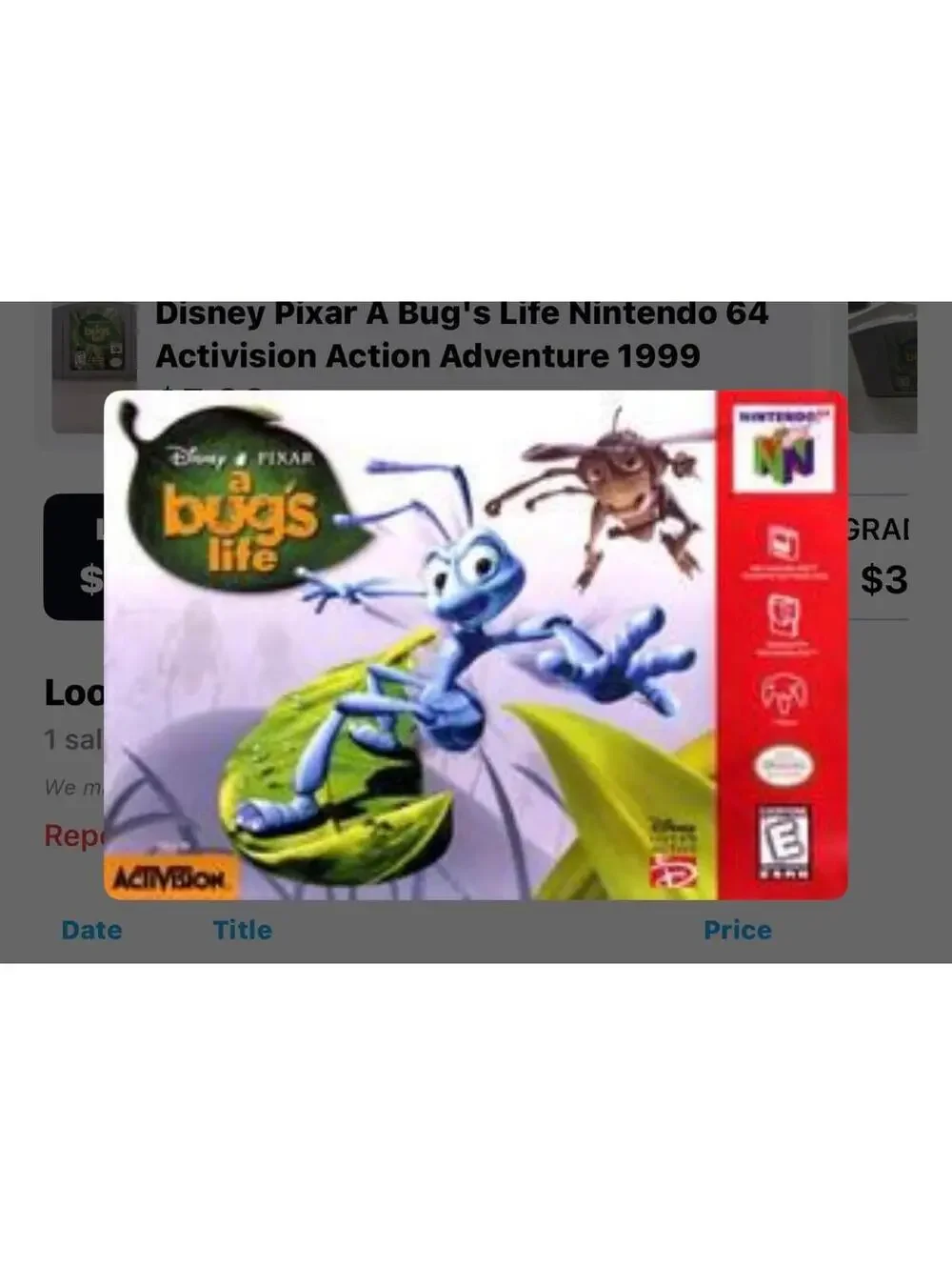 A Bugs Life for Nintendo 64